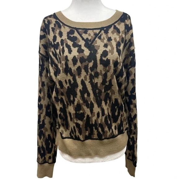John + Jenn Sweaters - John + Jenn abstract animal print crewneck sweater. Size Small.
